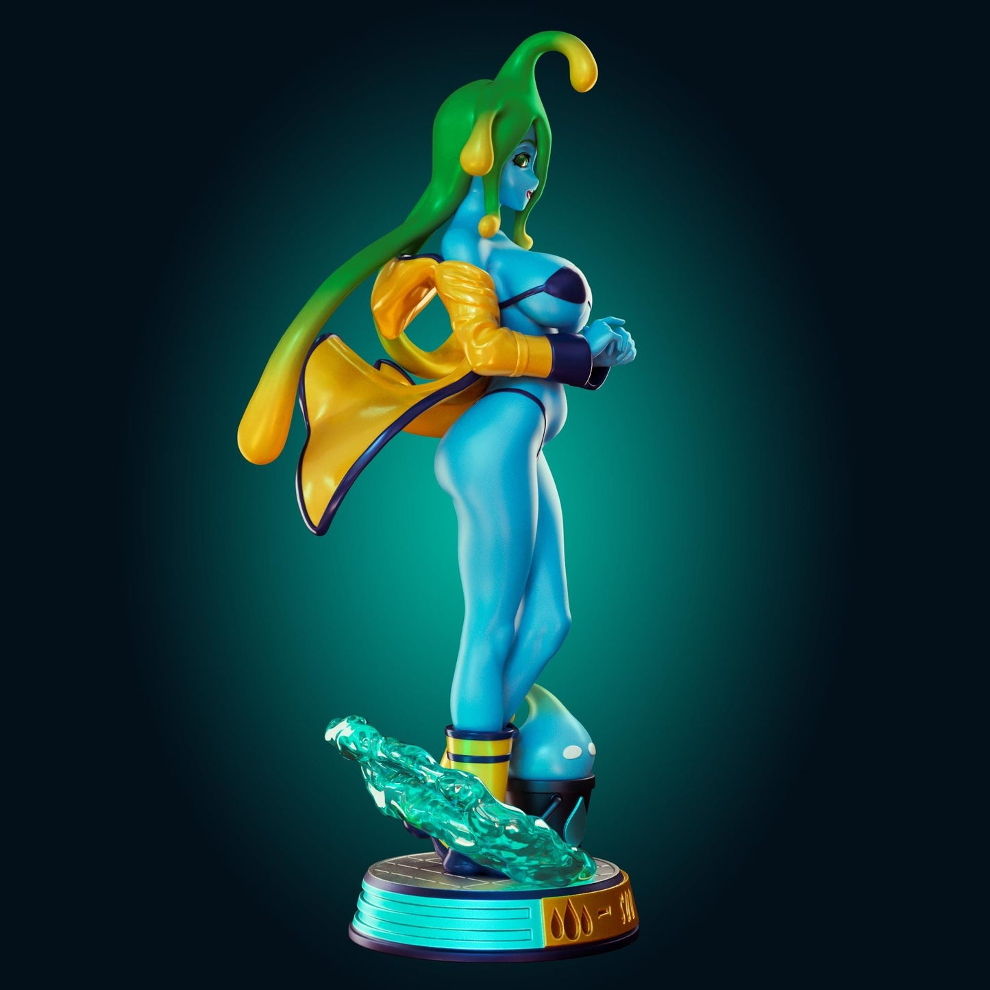 Suu Inspired Slime Girl Model Kit | 3D Resin Print Figurine | Officer Rhu