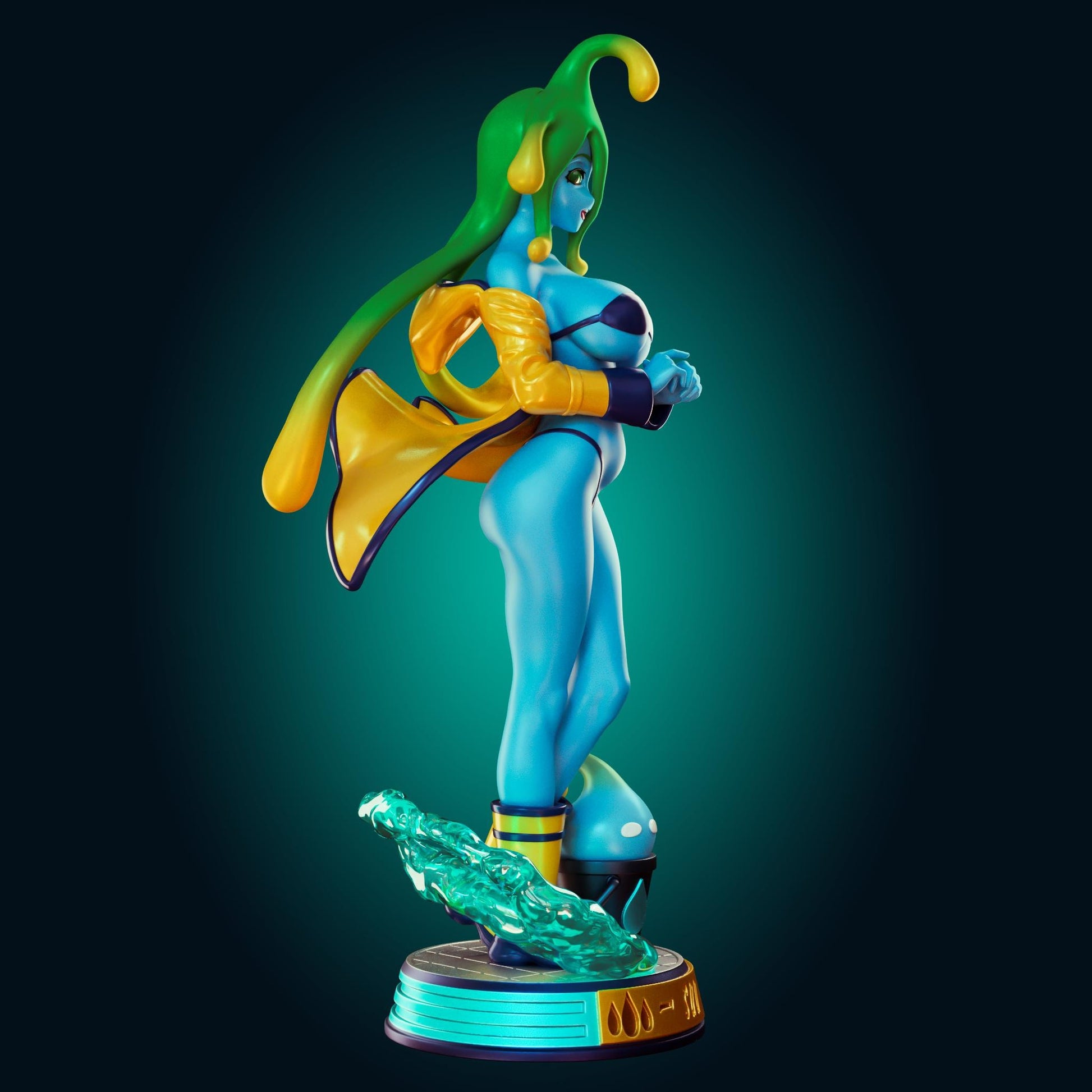 Suu Inspired Slime Girl Model Kit | 3D Resin Print Figurine | Officer Rhu