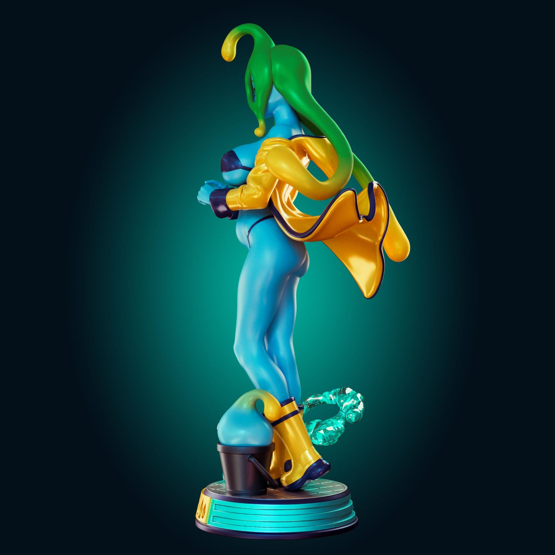 Suu Inspired Slime Girl Model Kit | 3D Resin Print Figurine | Officer Rhu