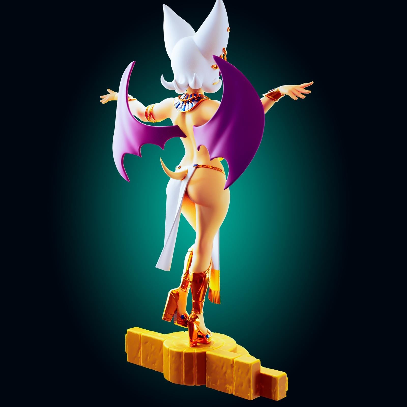 Egyptian Bat Girl Pin Up Model Kit | 3D Resin Print Figurine | Officer Rhu