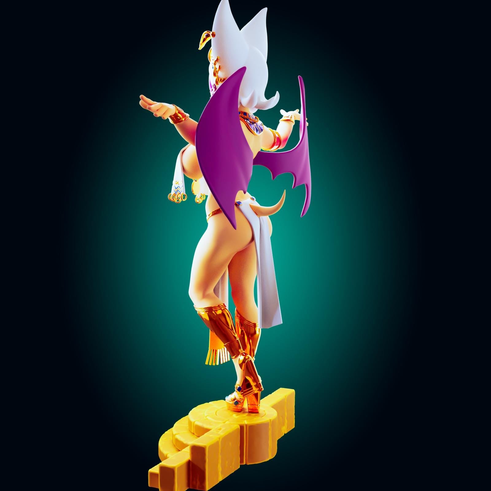 Egyptian Bat Girl Pin Up Model Kit | 3D Resin Print Figurine | Officer Rhu