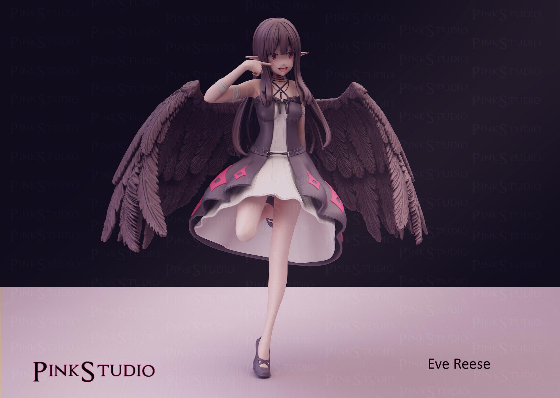 Eve Reese Inspired Model Kit | 3D Resin Printed Figurine | Pink Studio
