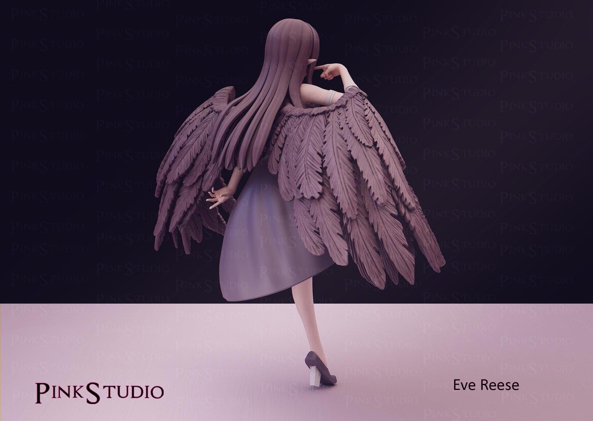 Eve Reese Inspired Model Kit | 3D Resin Printed Figurine | Pink Studio