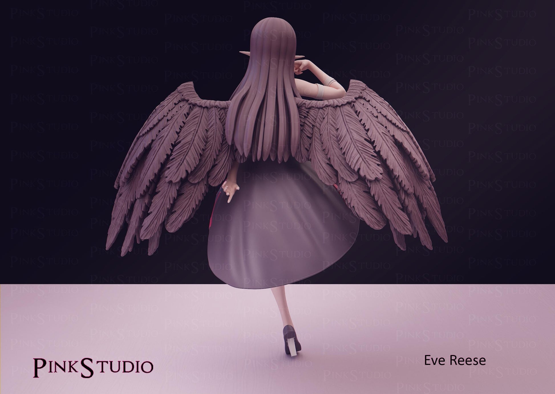 Eve Reese Inspired Model Kit | 3D Resin Printed Figurine | Pink Studio