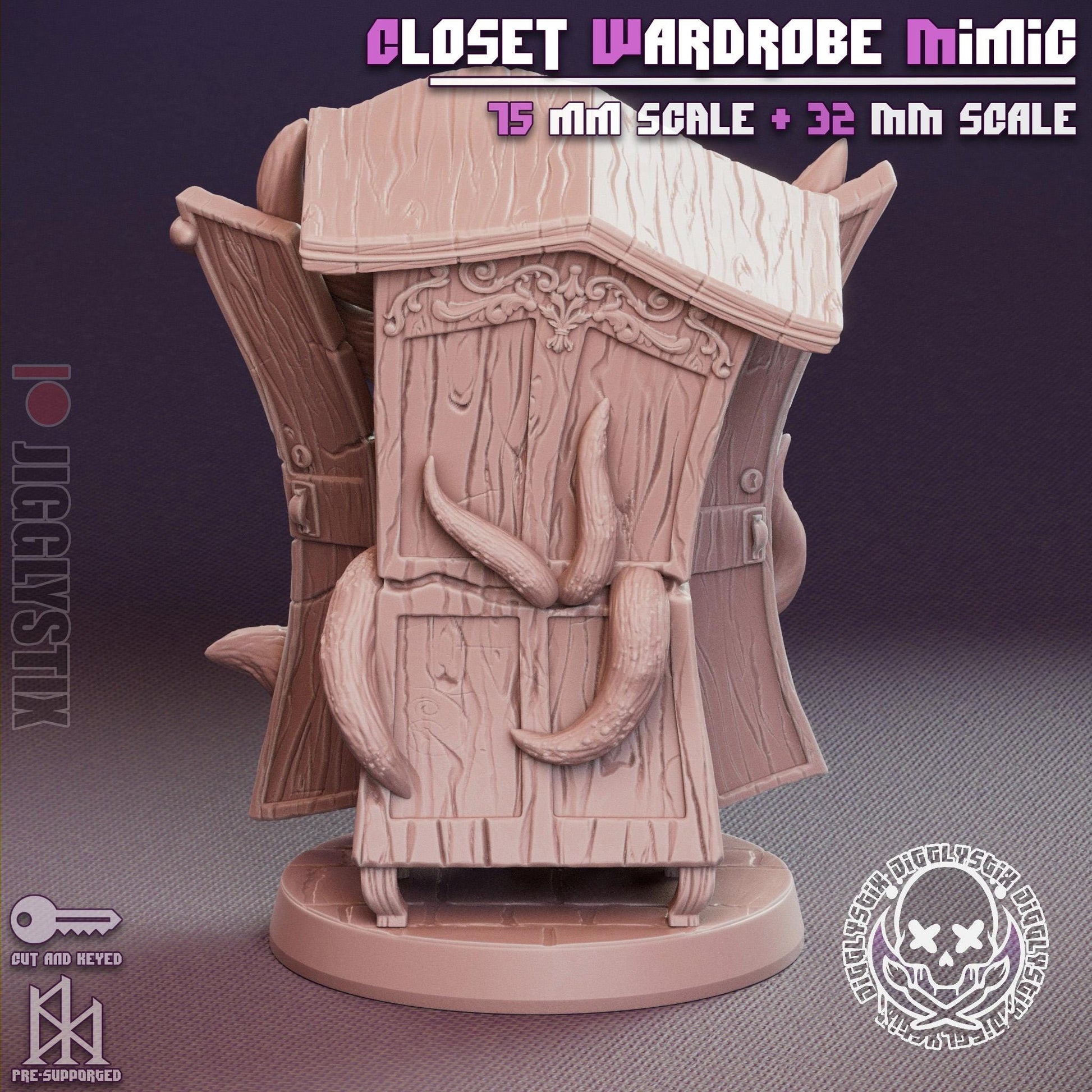 Closet Wardrobe Mimic Pin Up Miniature | Jigglystix