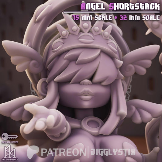 Angel Shortstack Pin Up Miniature | Jigglystix