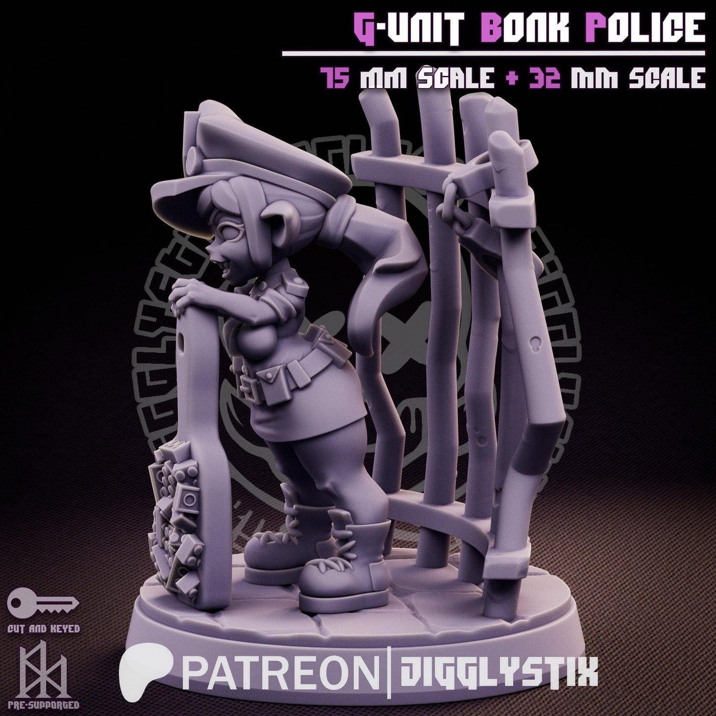 Goblin Cop Pin Up Miniature | Jigglystix