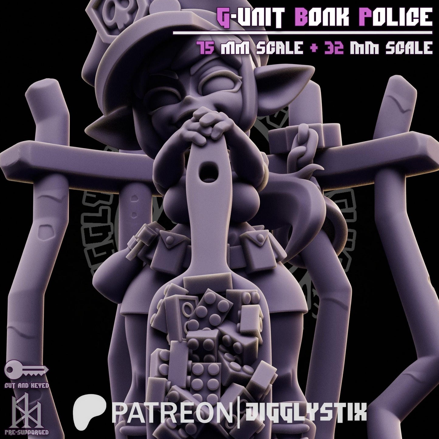 Goblin Cop Pin Up Miniature | Jigglystix