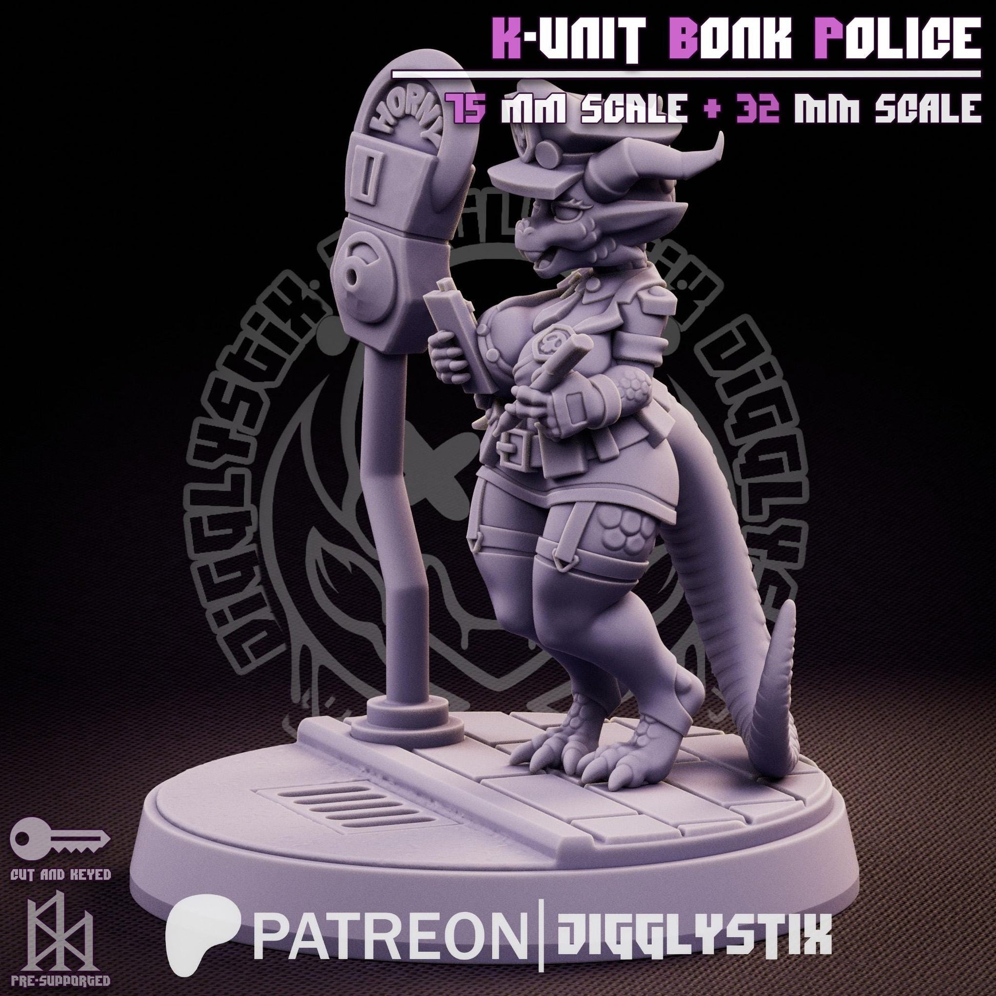 Kobold Cop Pin Up Miniature | Jigglystix