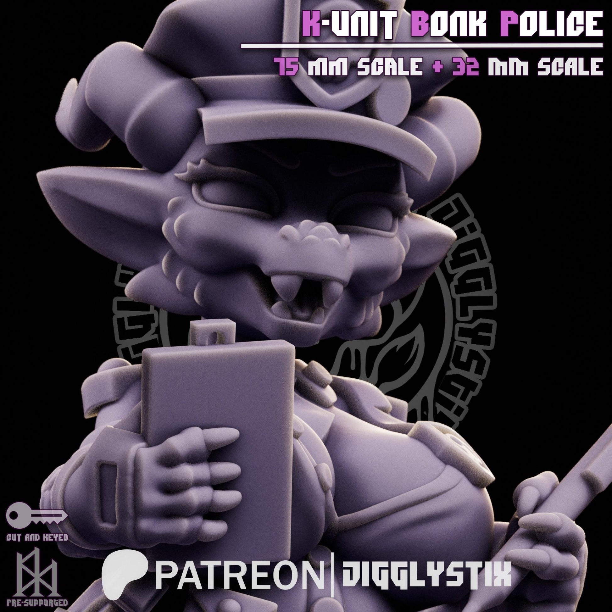 Kobold Cop Pin Up Miniature | Jigglystix