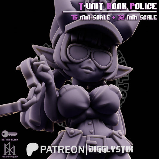 Tiefling Cop Pin Up Miniature | Jigglystix