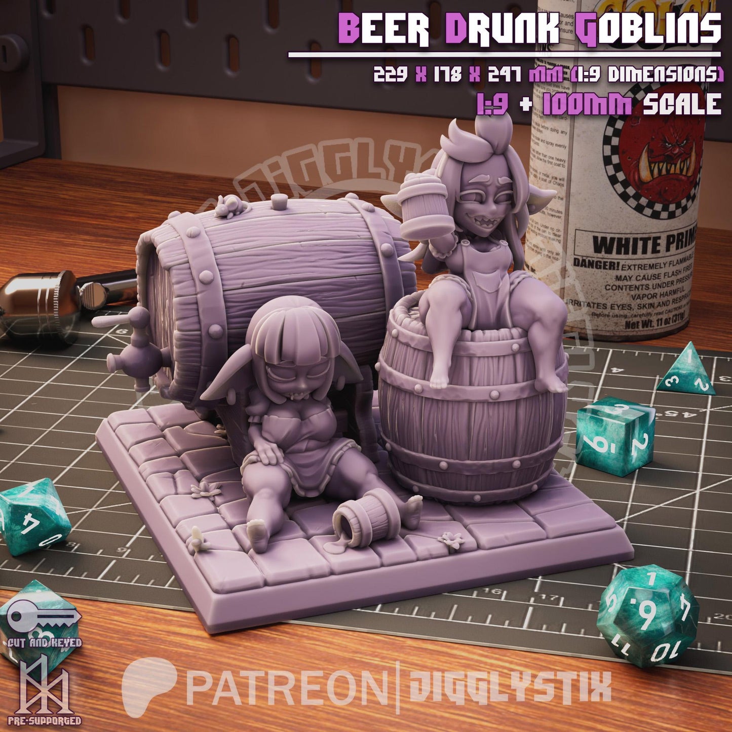 Beer Goblins Pin Up Model Kit | Jigglystix