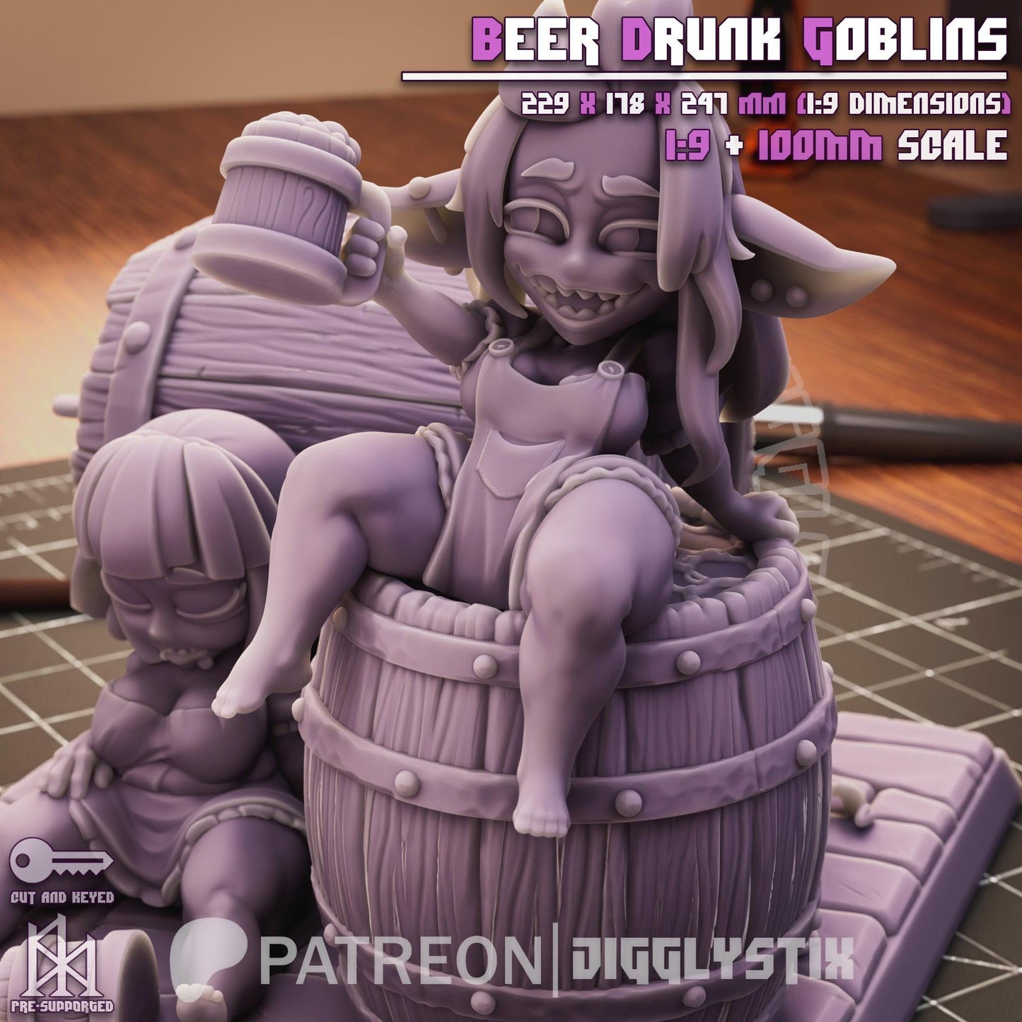 Beer Goblins Pin Up Model Kit | Jigglystix