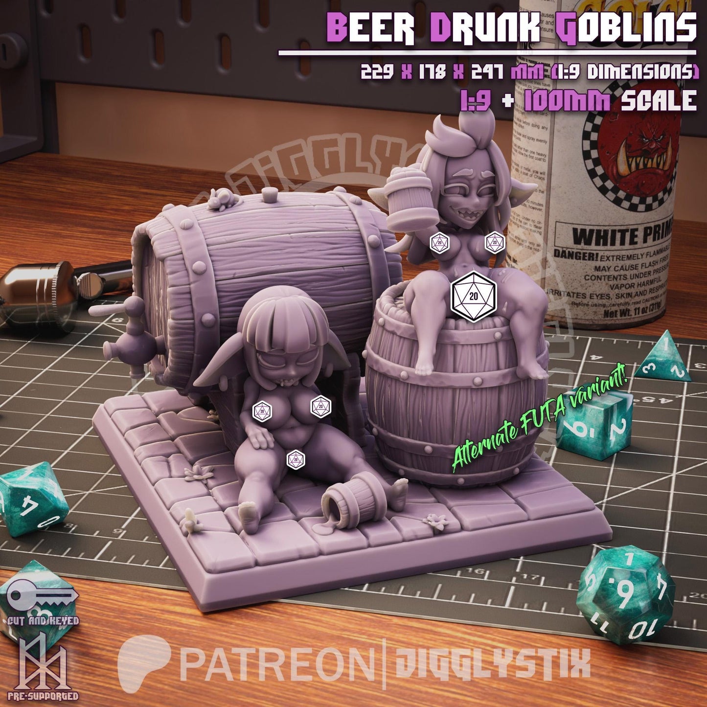 Beer Goblins Pin Up Model Kit | Jigglystix