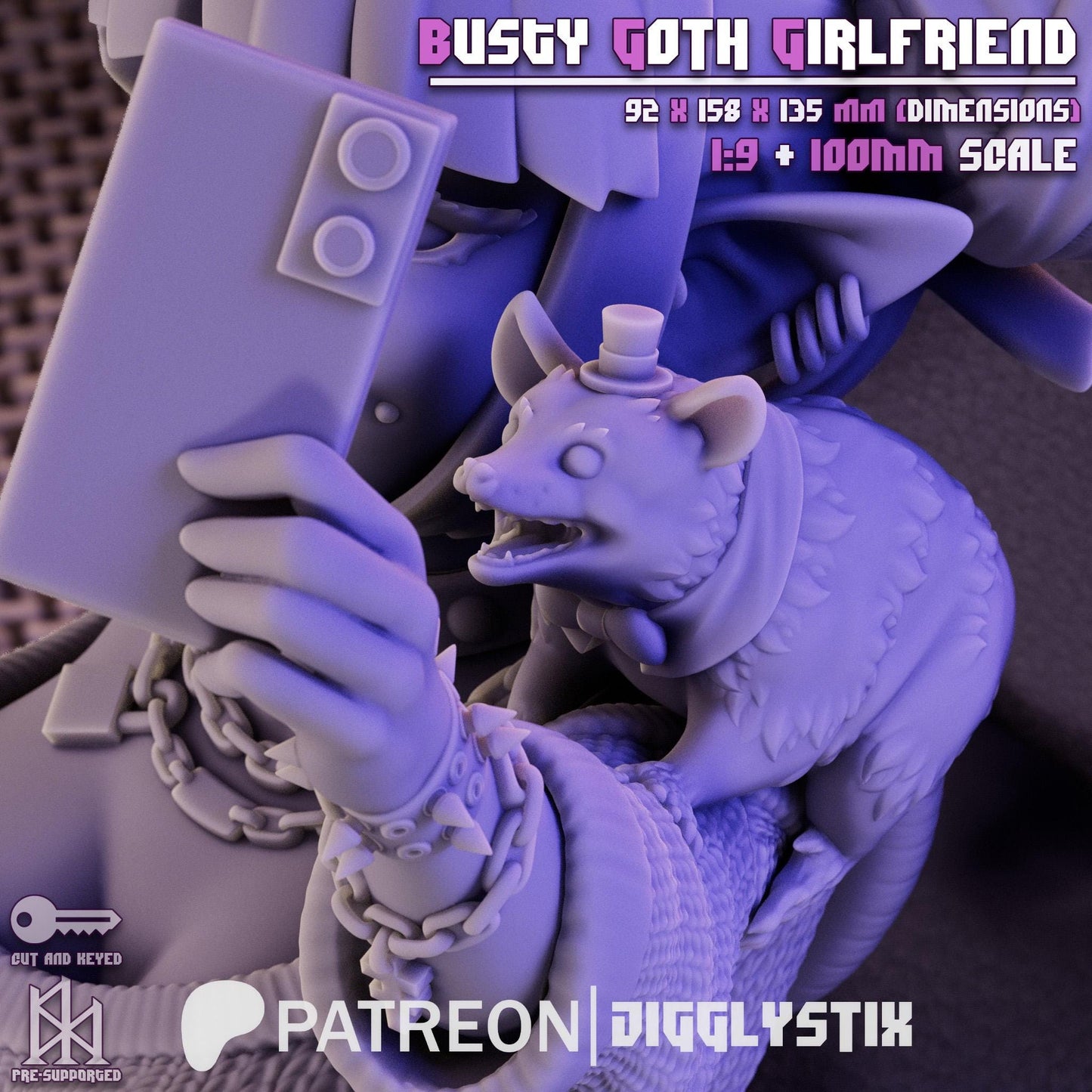 Goth Girlfriend Pin Up Model Kit | Jigglystix