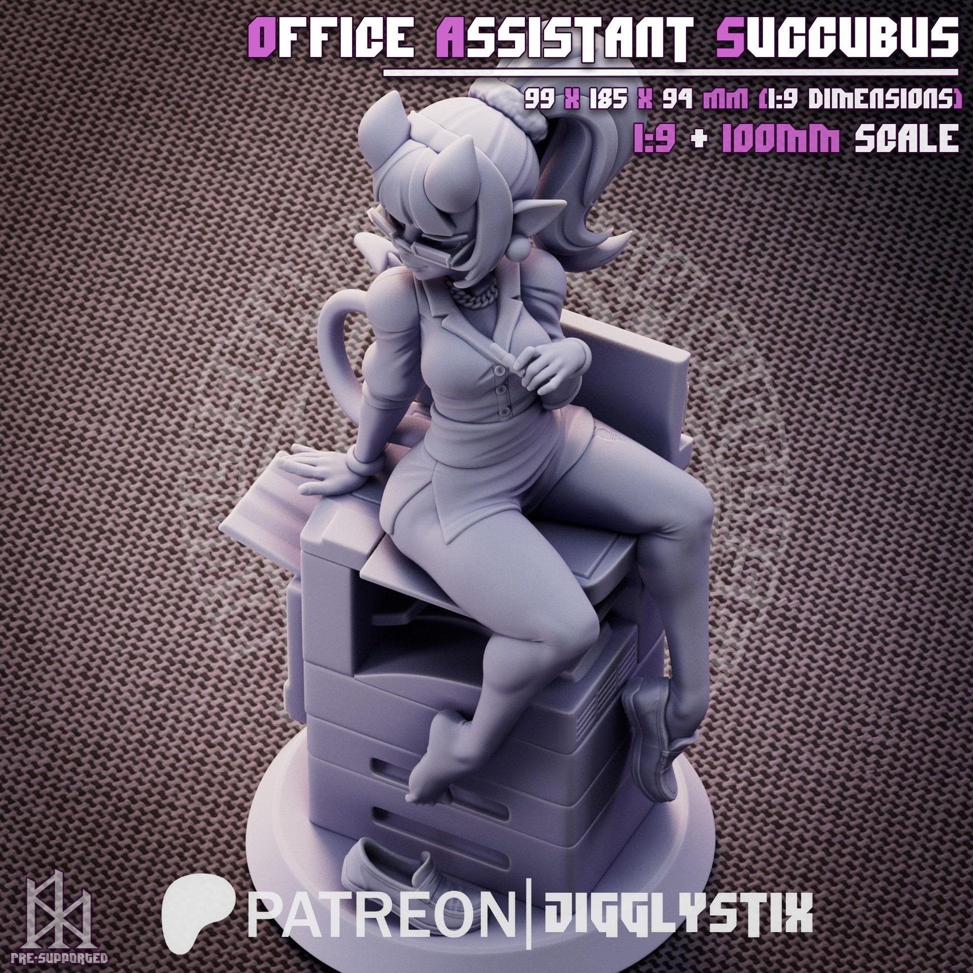 Office Assistant Succubus Pin Up Model Kit | Jigglystix