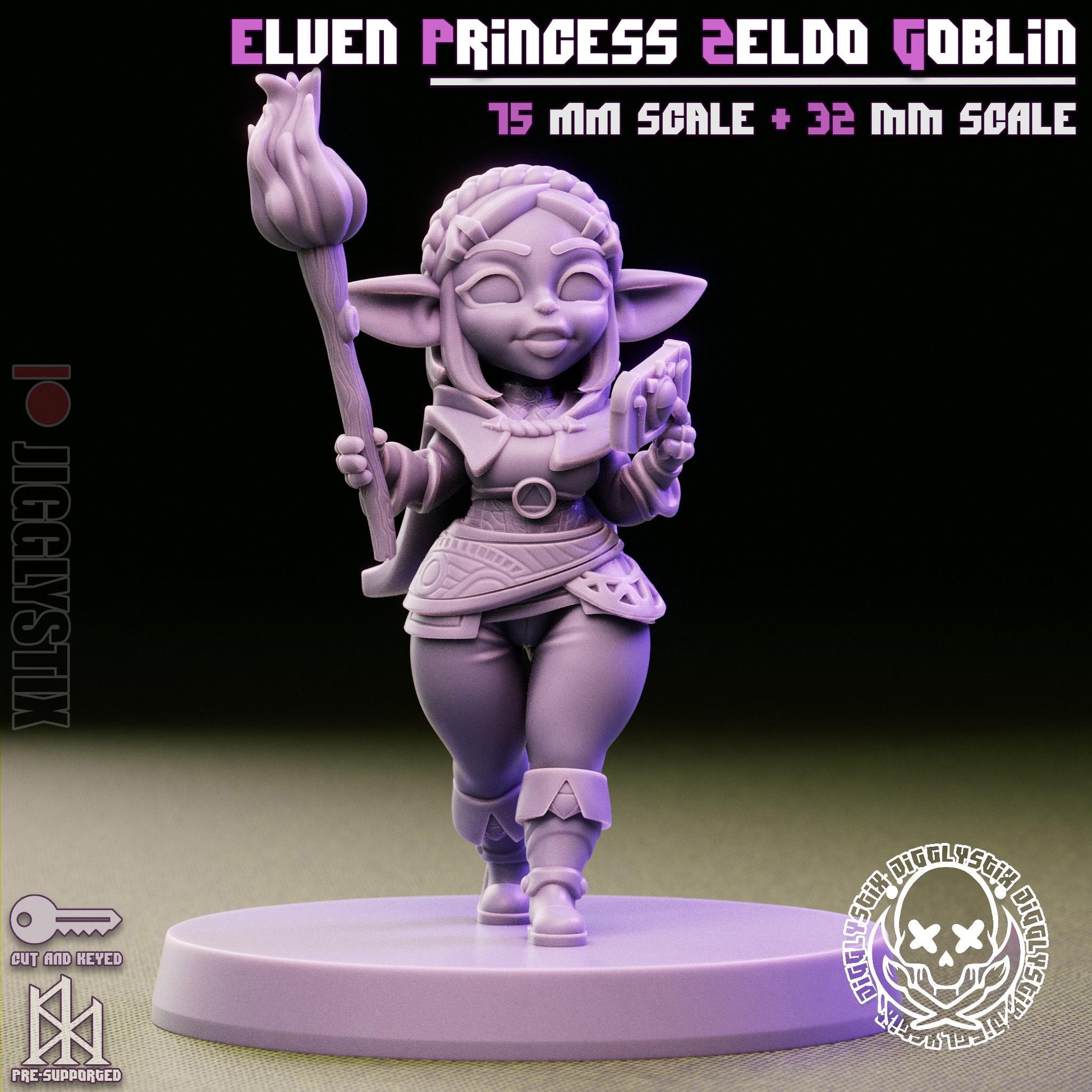 Elven Princess Goblin Pin Up Miniature | Jigglystix