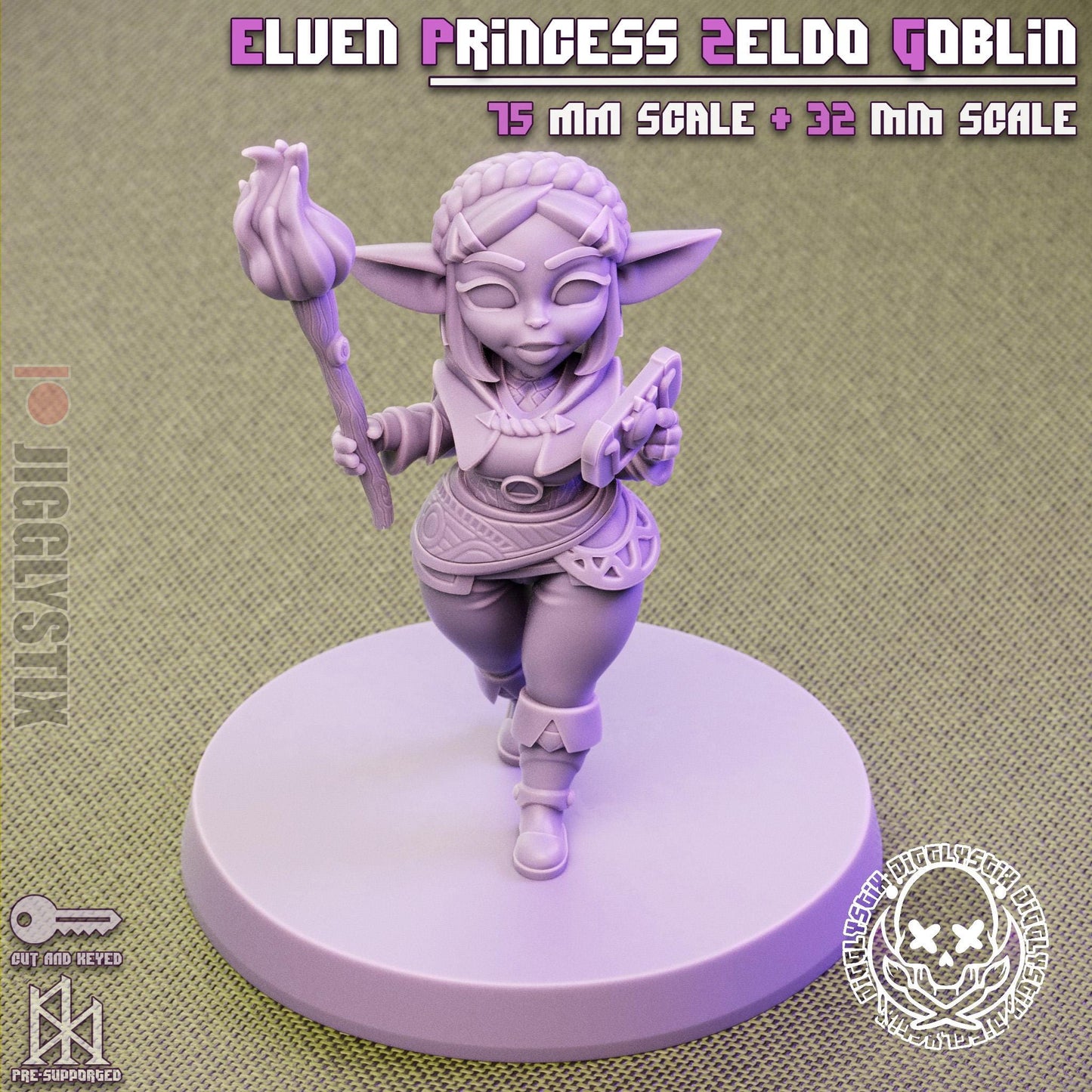 Elven Princess Goblin Pin Up Miniature | Jigglystix