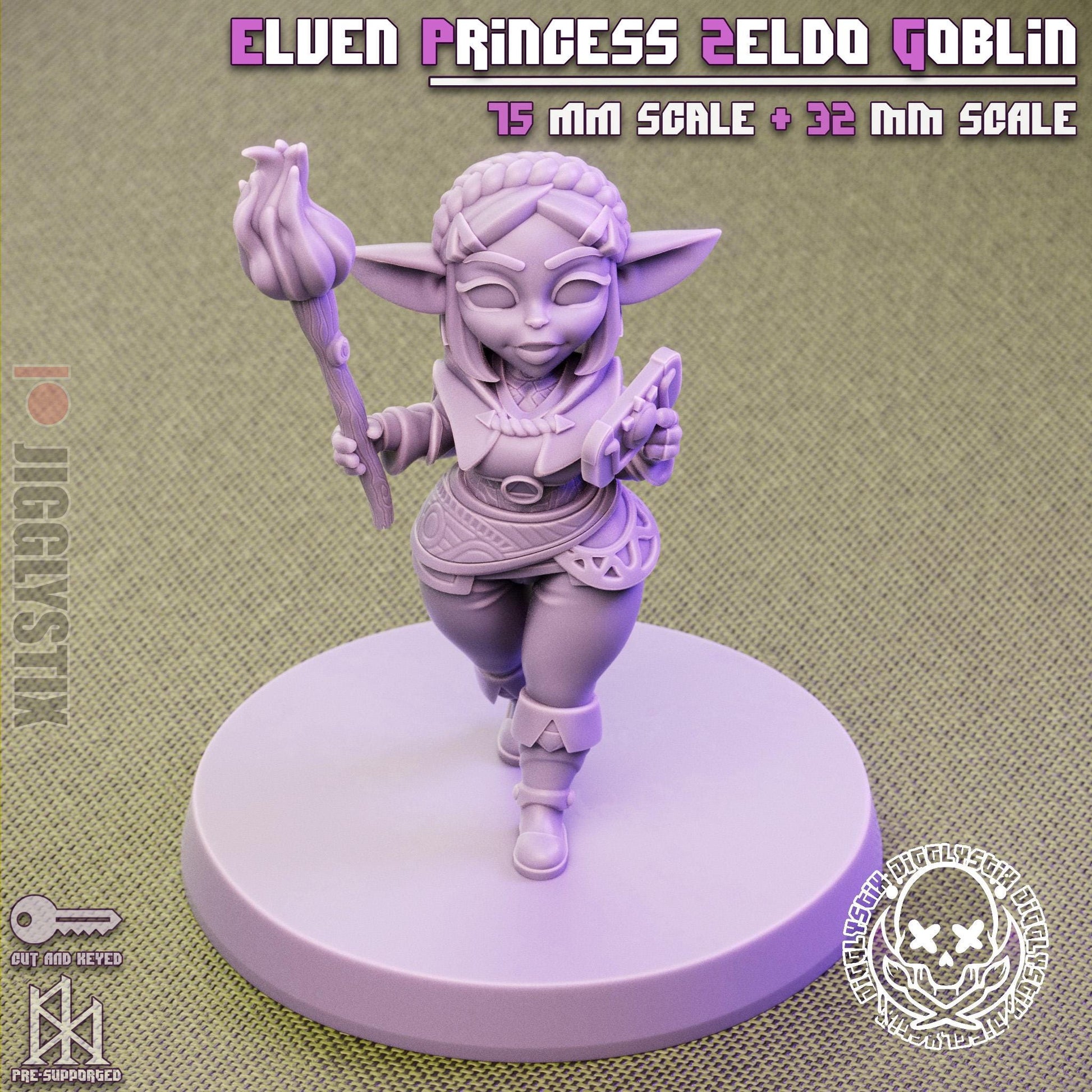 Elven Princess Goblin Pin Up Miniature | Jigglystix