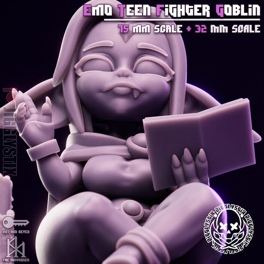 Emo Fighter Goblin Pin Up Miniature | Jigglystix