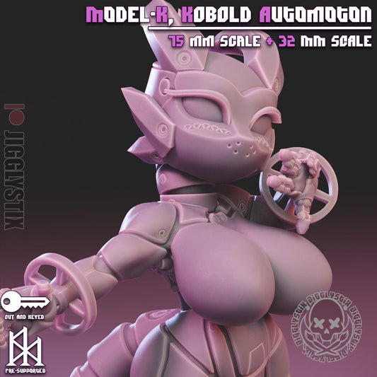 Model-K, Kobold Automaton Pin Up Miniature | Jigglystix
