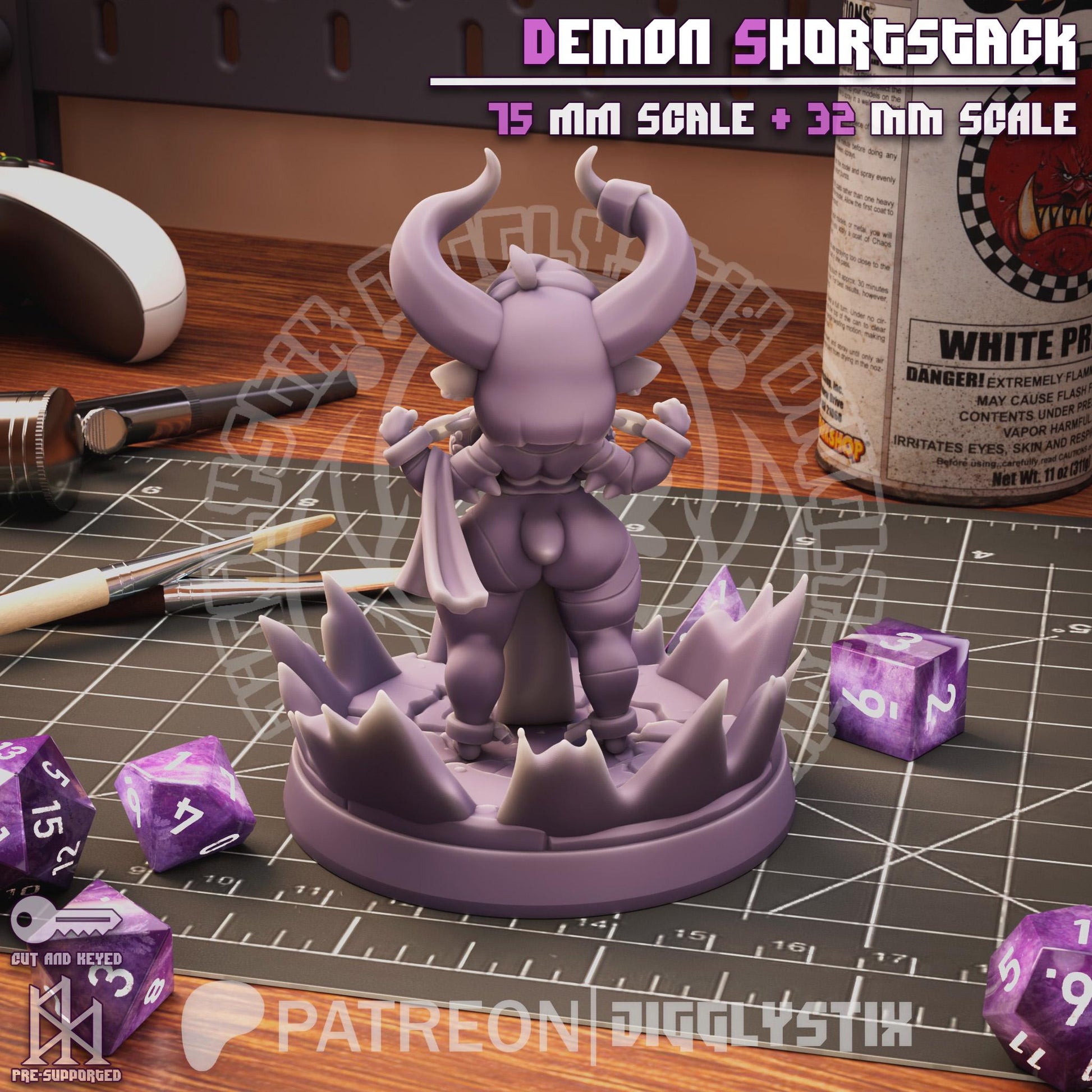 Demon Shortstack Pin Up Miniature | Jigglystix