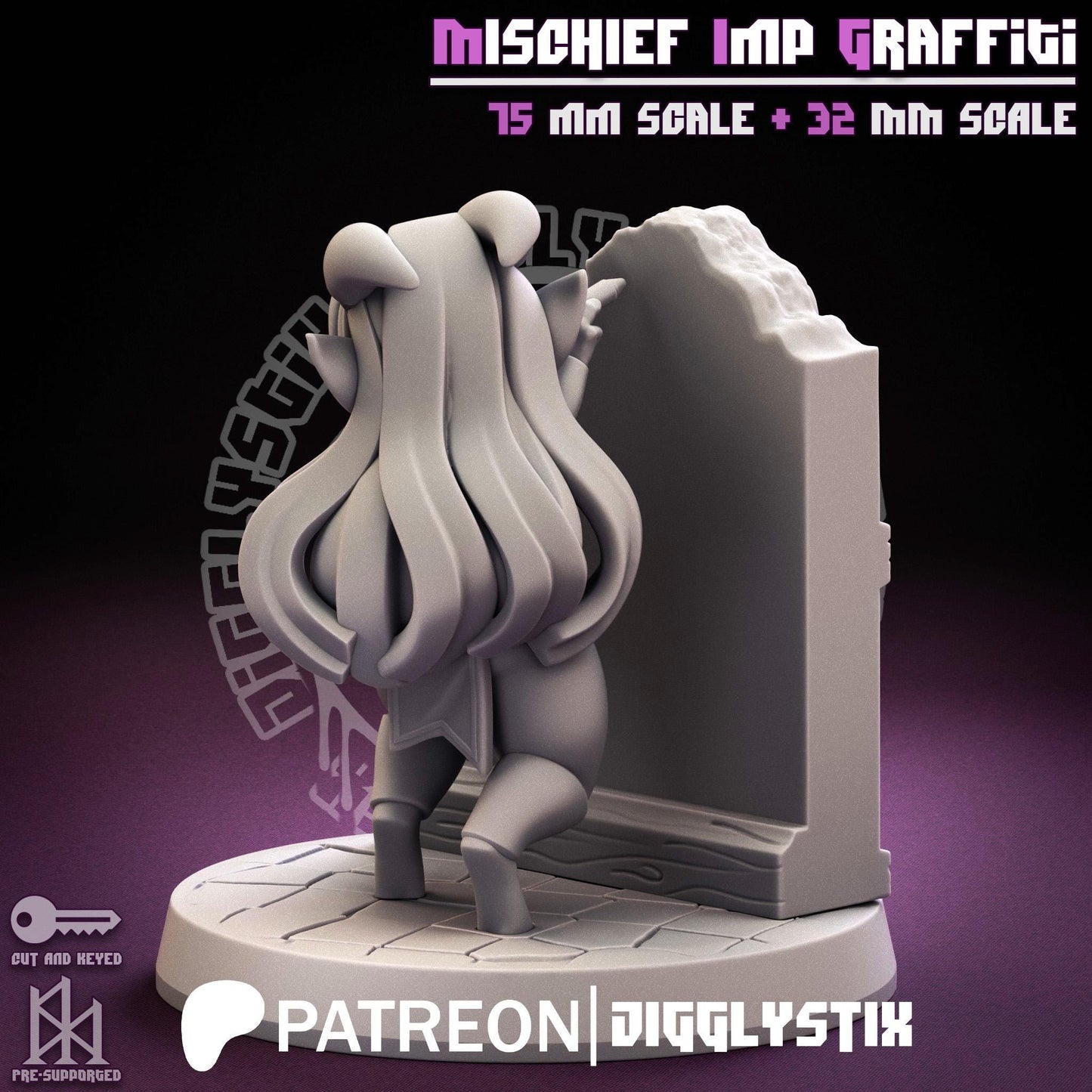Mischief Imp Graffiti Pin Up Miniature | Jigglystix
