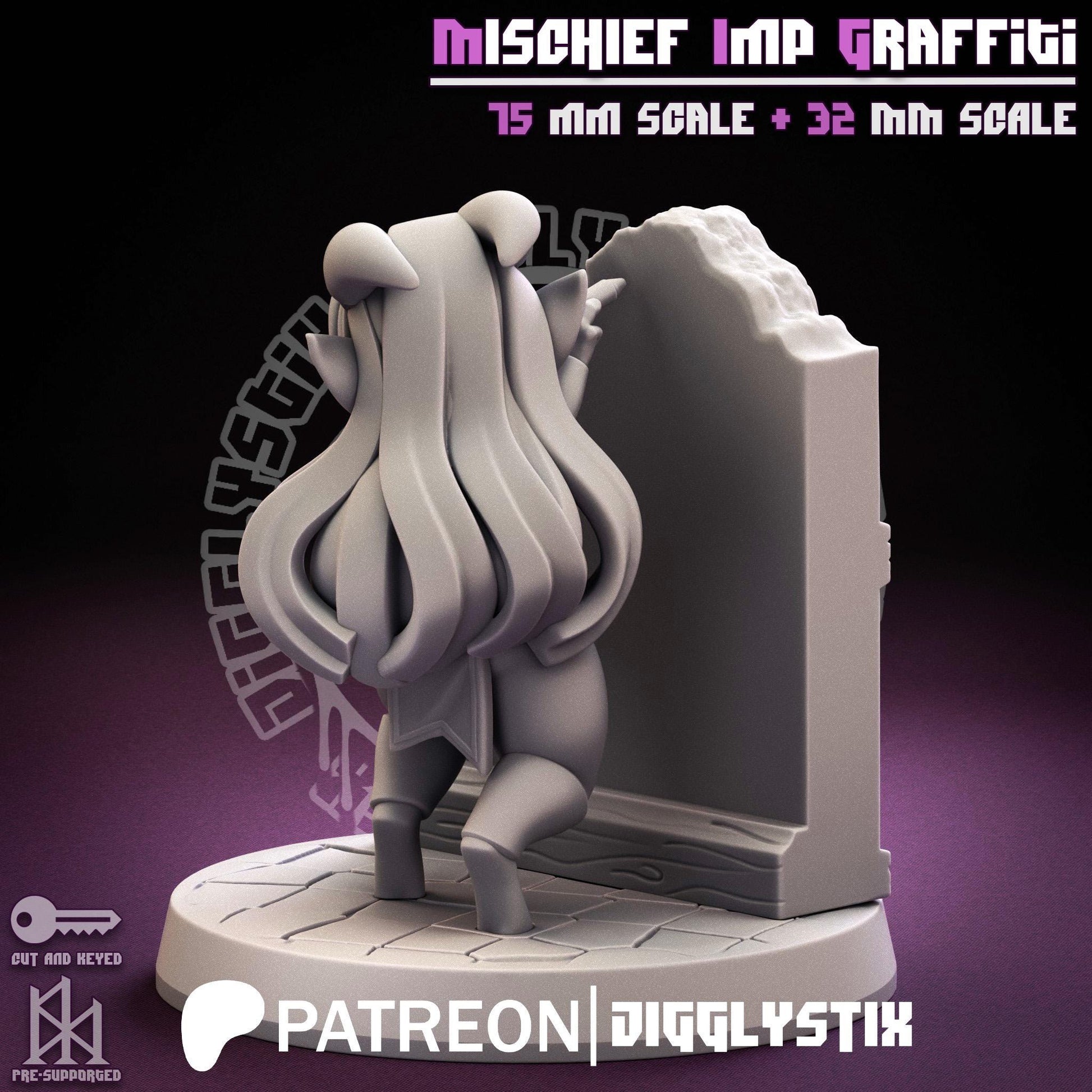Mischief Imp Graffiti Pin Up Miniature | Jigglystix
