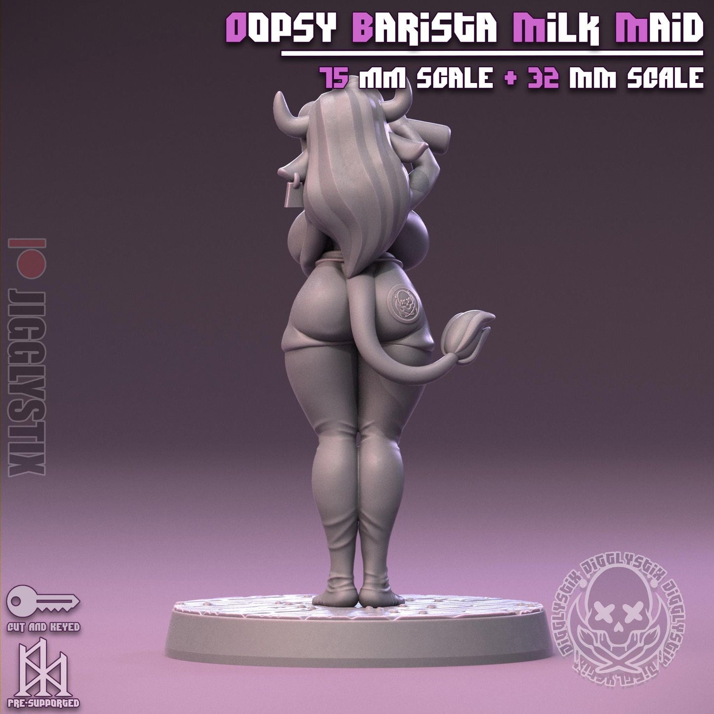 Oopsy Barista Milk Maid Pin Up Miniature | Jigglystix