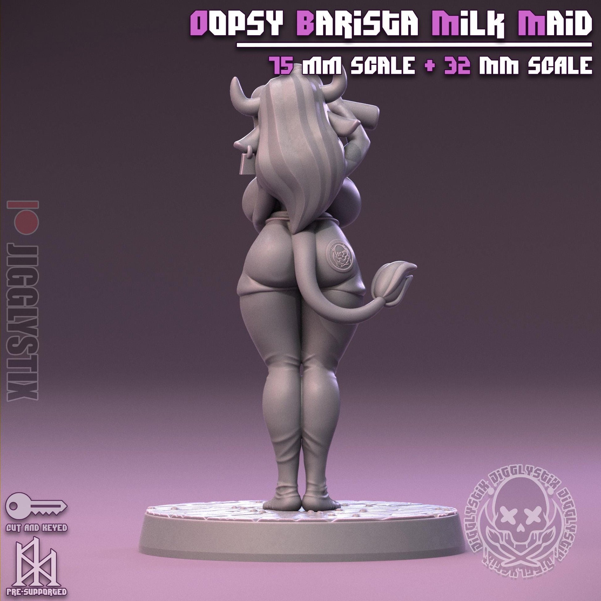 Oopsy Barista Milk Maid Pin Up Miniature | Jigglystix