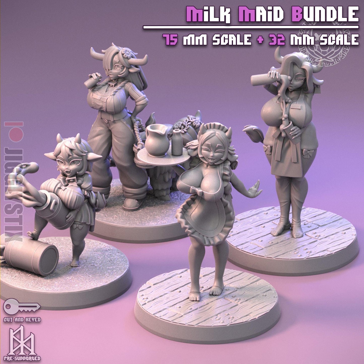 Milk Maid Pin Up Miniature Bundle | Jigglystix