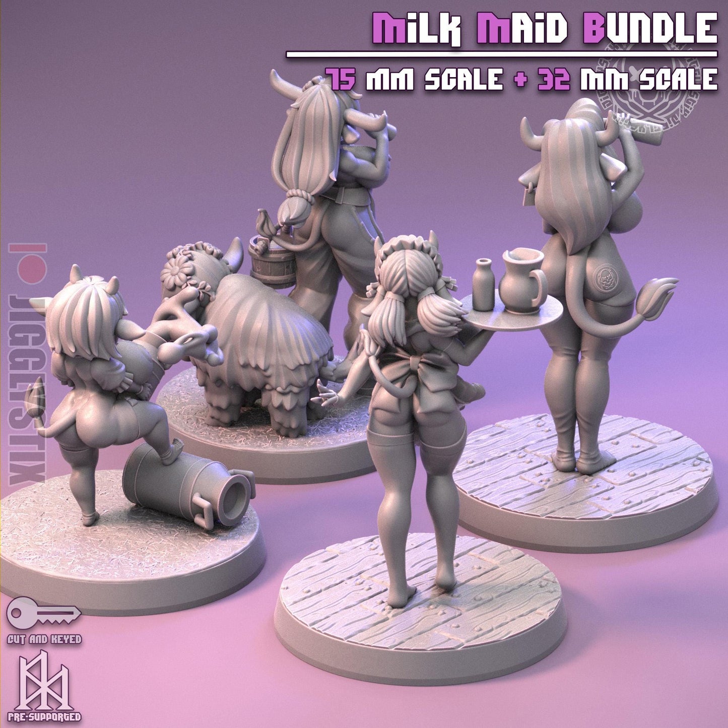 Milk Maid Pin Up Miniature Bundle | Jigglystix