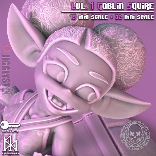Lvl. 1 Goblin Squire Pin Up Miniature | Jigglystix