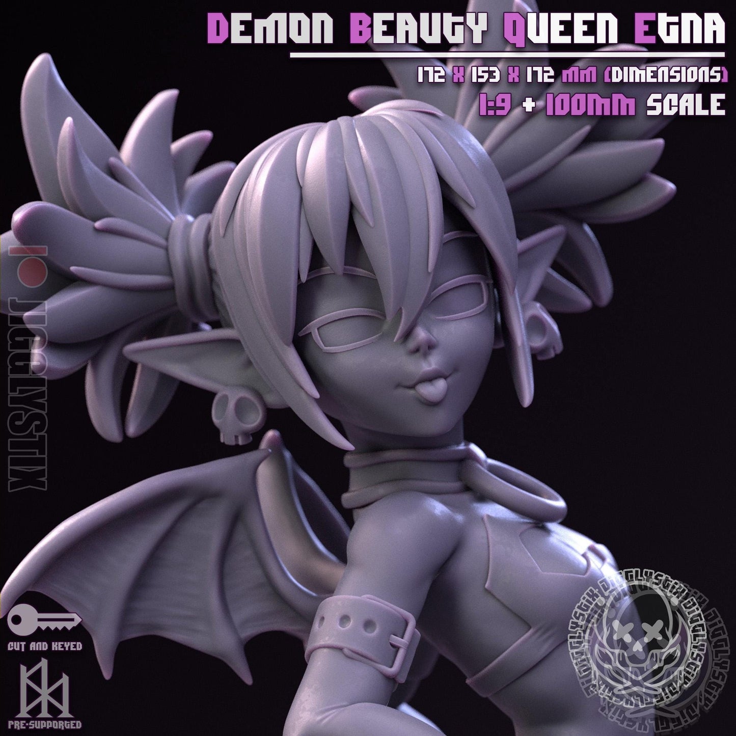 Demon Beauty Queen Etna Inspired Pin Up Model Kit | Jigglystix