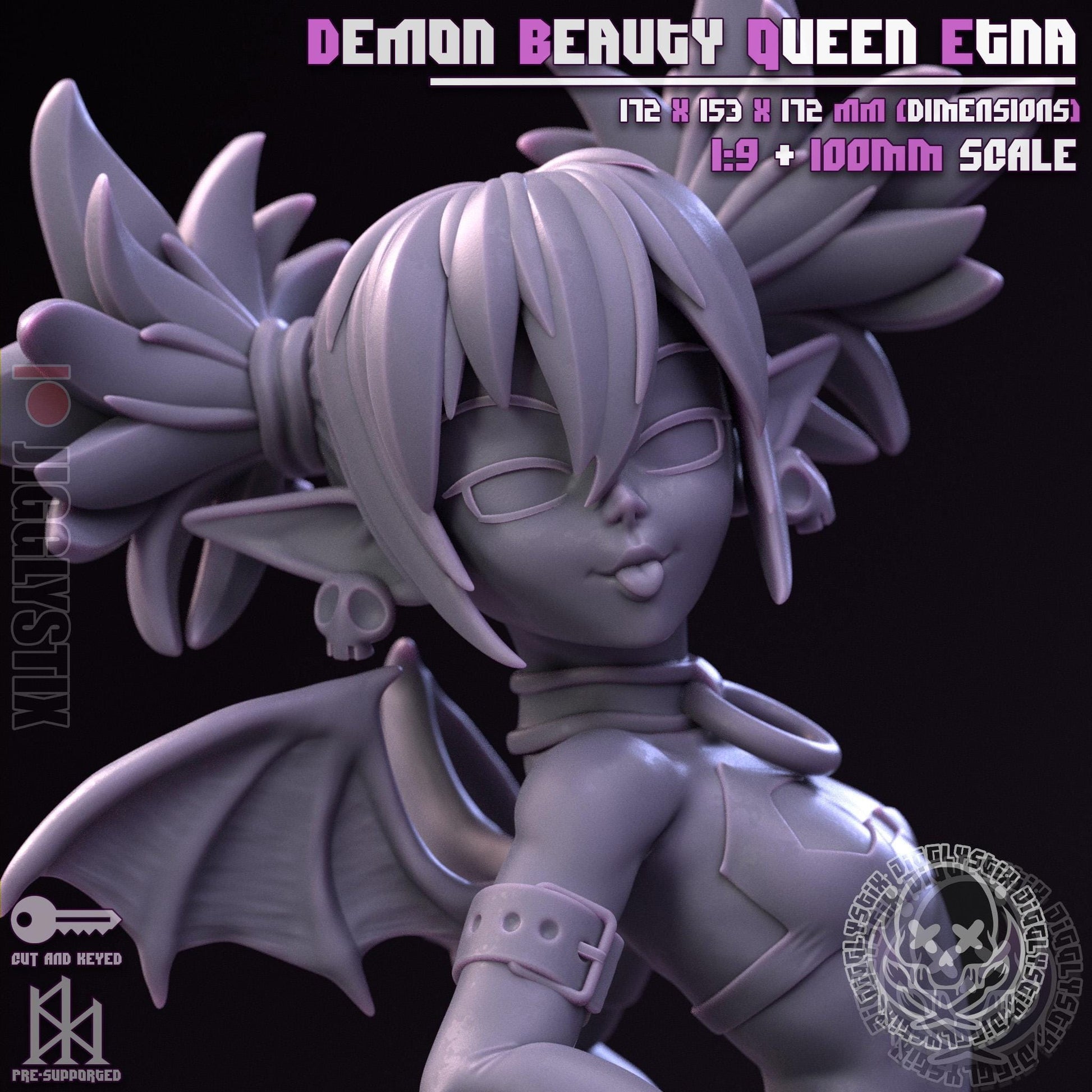Demon Beauty Queen Etna Inspired Pin Up Model Kit | Jigglystix
