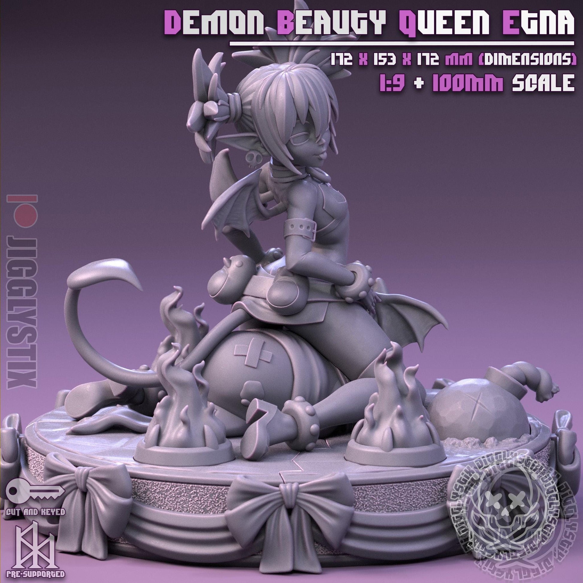 Demon Beauty Queen Etna Inspired Pin Up Model Kit | Jigglystix