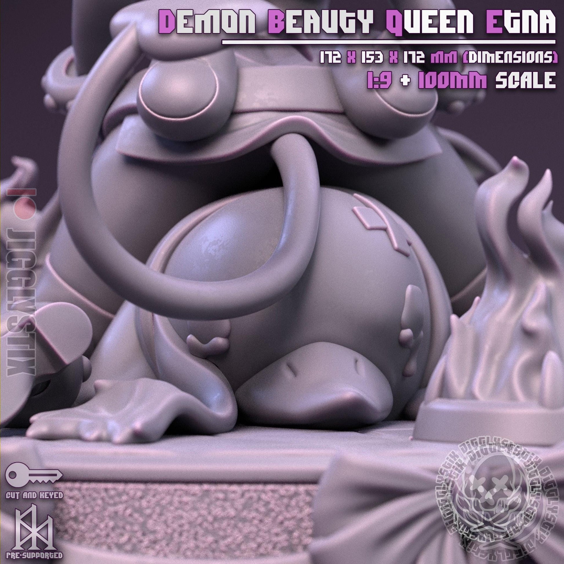 Demon Beauty Queen Etna Inspired Pin Up Model Kit | Jigglystix