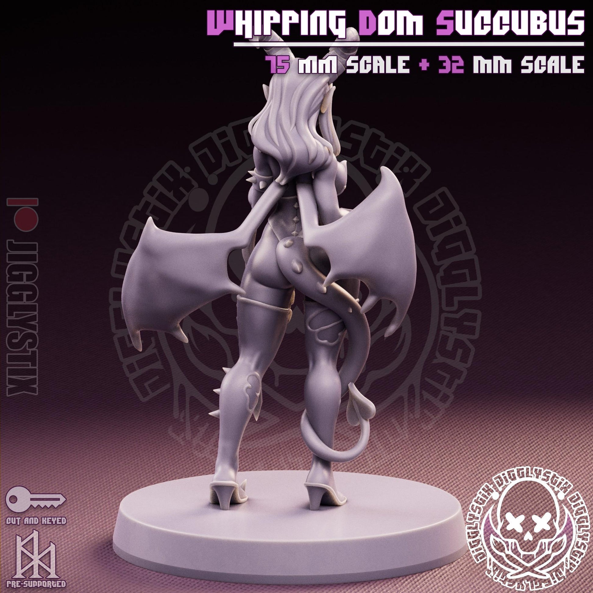 Whipping Dom Succbus Pin Up Miniature | Jigglystix