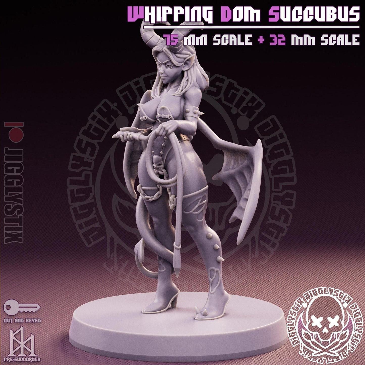 Whipping Dom Succbus Pin Up Miniature | Jigglystix