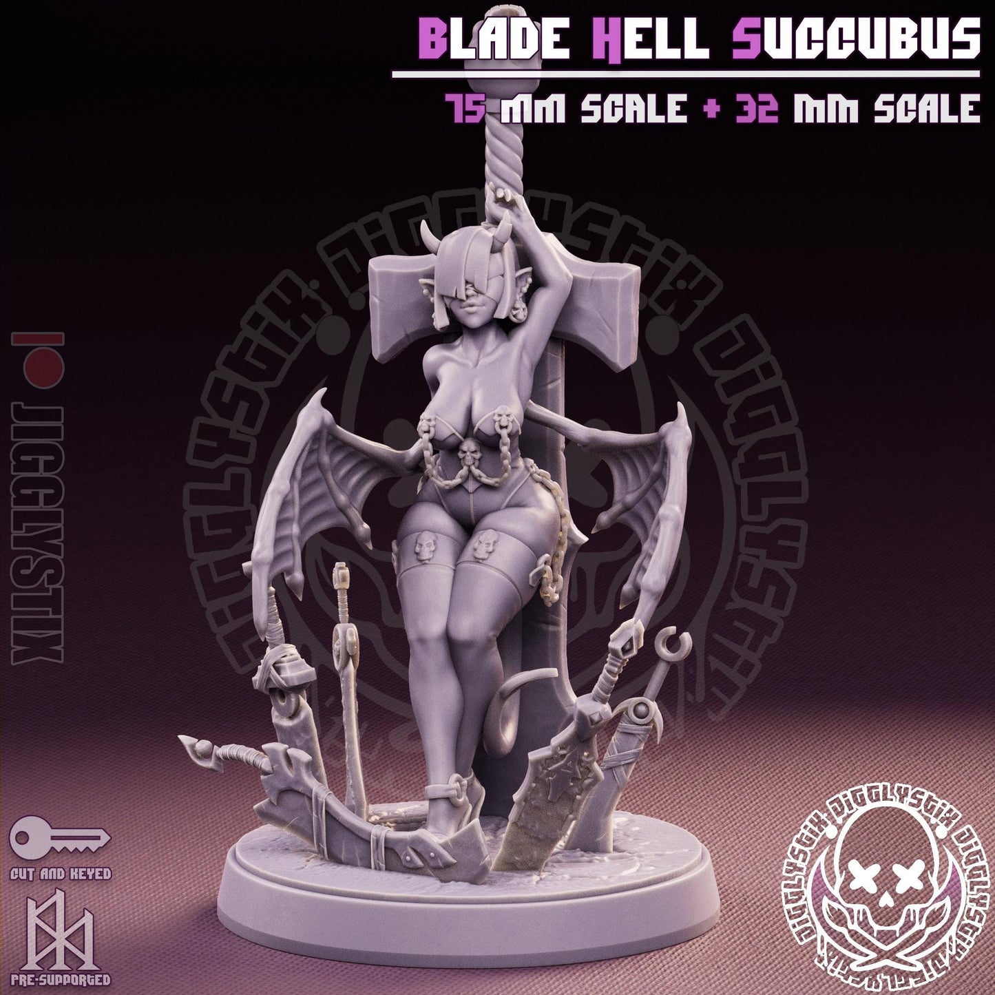 Blade Hell Succubus Pin Up Miniature | Jigglystix