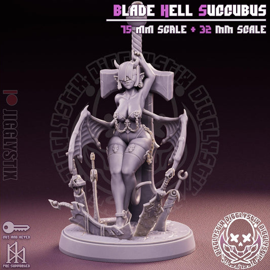 Blade Hell Succubus Pin Up Miniature | Jigglystix