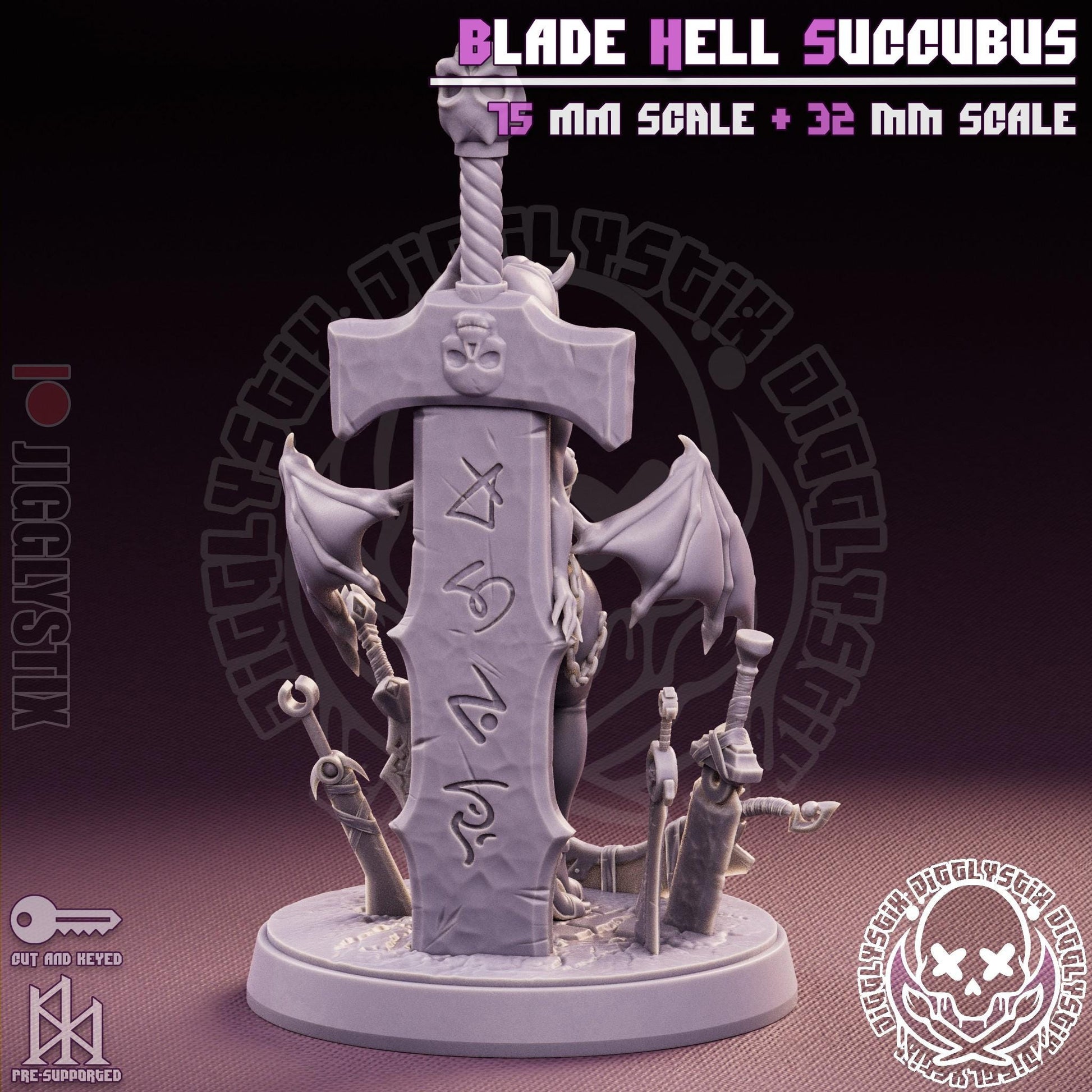 Blade Hell Succubus Pin Up Miniature | Jigglystix