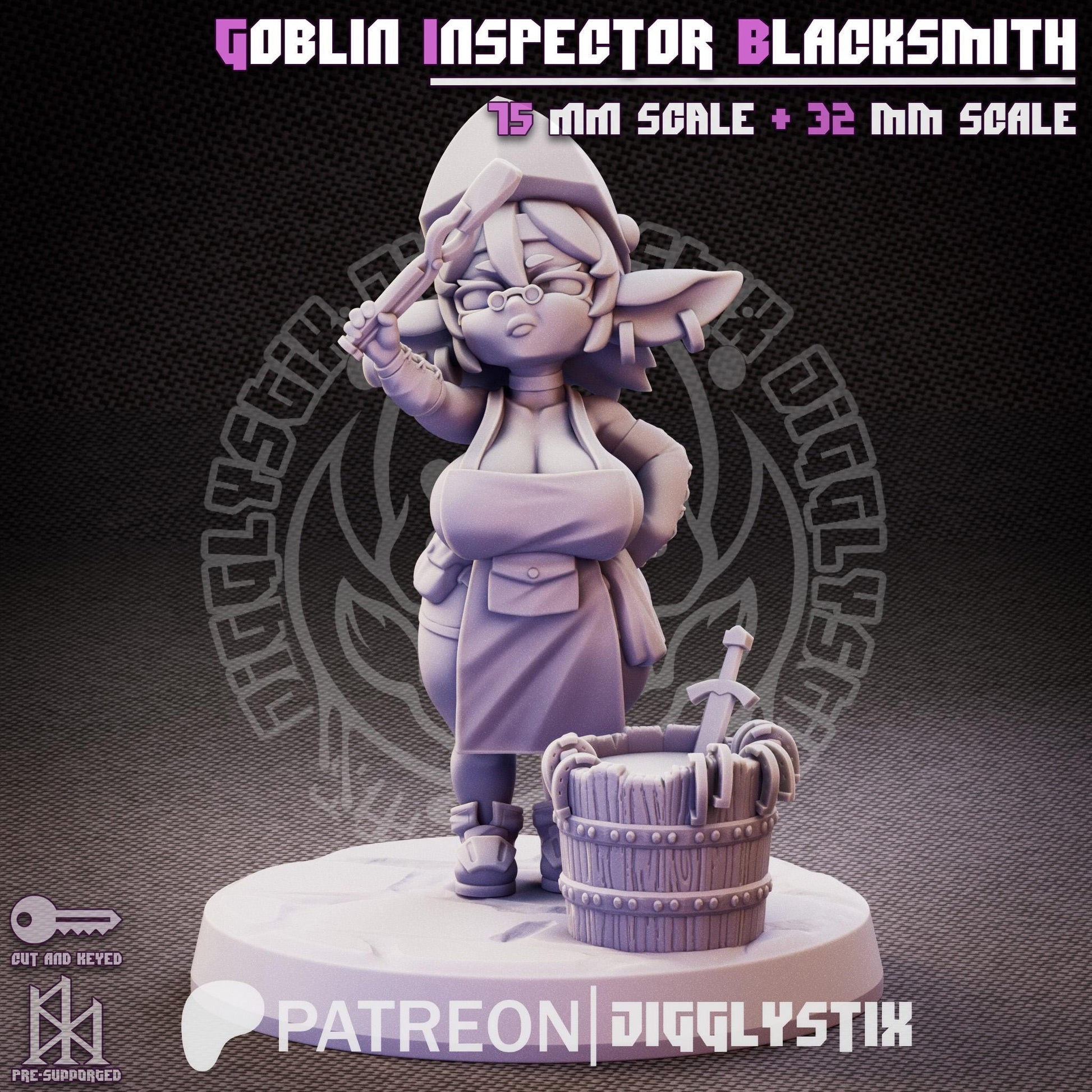 Goblin Inspector Blacksmith Miniature | Jigglystix