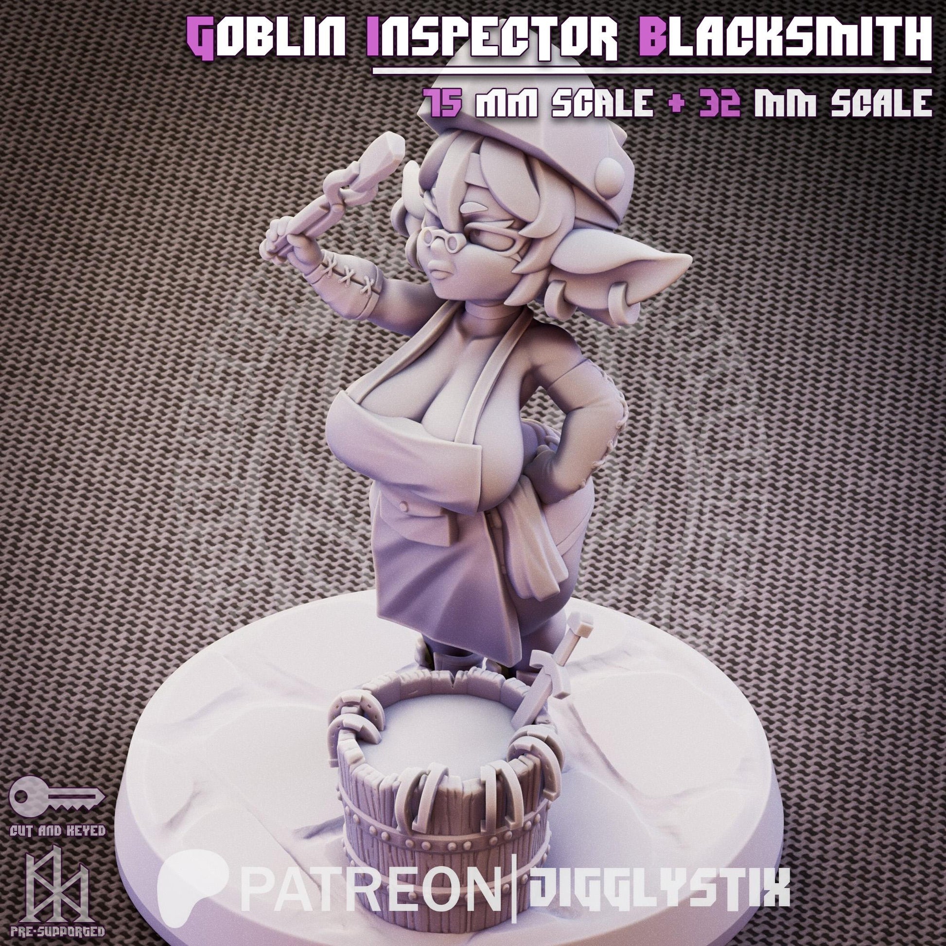 Goblin Inspector Blacksmith Miniature | Jigglystix