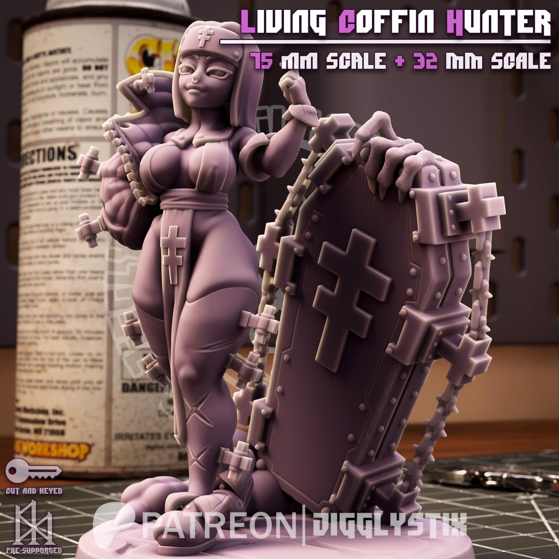 Living Vampire Hunter Pin Up Miniature | Jigglystix
