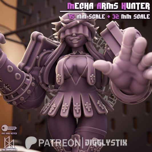 Mecha Arms Vampire Hunter Pin Up Miniature | Jigglystix