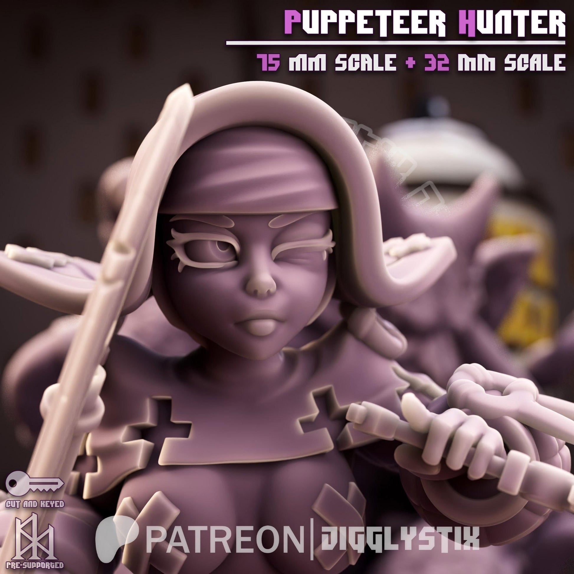 Puppeteer Vampire Hunter Pin Up Miniature | Jigglystix