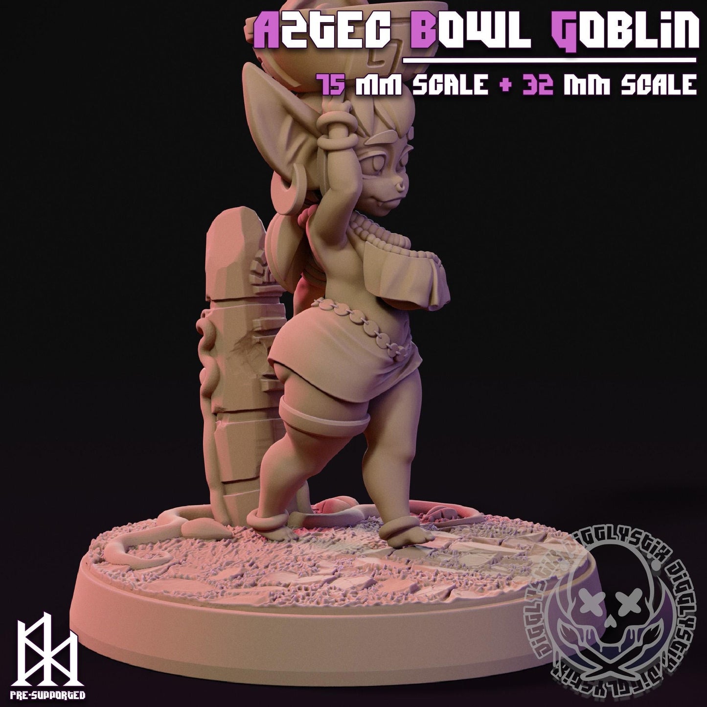 Aztec Bowl Goblin Miniature | Jigglystix