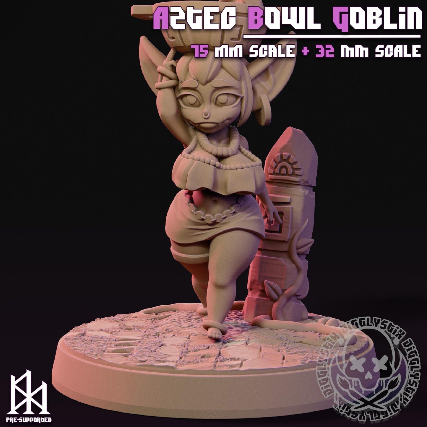 Aztec Bowl Goblin Miniature | Jigglystix