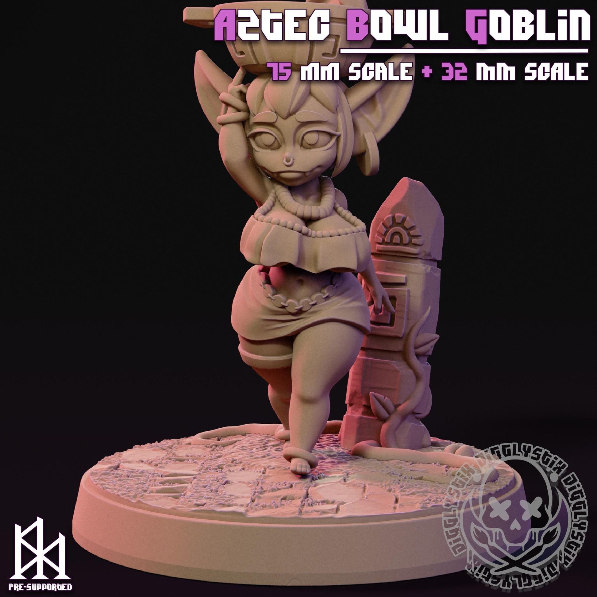 Aztec Bowl Goblin Miniature | Jigglystix